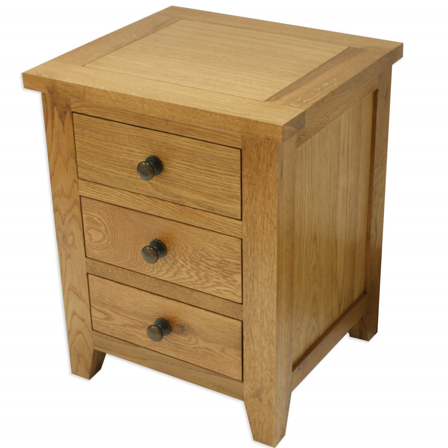 Read more about Solid oak 3 drawer bedside table marlborough julian bowen